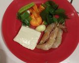 Foto langkah ke 1 dari resep MPASI - Tahu udang sayuran kukus.