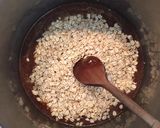A picture of step 3 of Peanut butter and maple flapjacks.