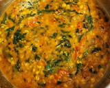 A picture of step 4 of Green Amaranth with Dal.