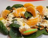 Foto del paso 4 de la receta Ensalada de espinacas con mandarina y queso con mermelada de naranja amarga