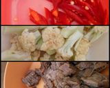 Foto langkah ke 2 dari resep Sapi Kembang Kol Rempah Manis Pedas.