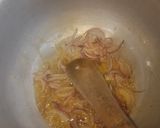 A picture of step 2 of Irish potatoes and pasta in scrambled eggs.