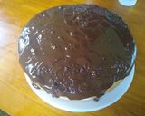 Foto del paso 9 de la receta: Torta con crema y durazno bañado en chocolate