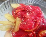 Foto del paso 9 de la receta: Calabacines🥒 con salsa de remolacha y peras🍐 caramelizadas🤨🍝🤔!!!