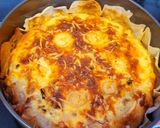 Foto del paso 8 de la receta: Tarta salada de masa quebrada con champiñones y gambitas