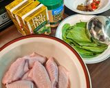 A picture of step 1 of Green Curry Chicken Wings with Winter Melon.