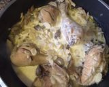 Foto del paso 9 de la receta: Pollo en suave crema de almendras y pleurotus 