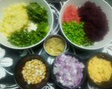 A picture of step 1 of Beetroot and Chana Dal Kabab.