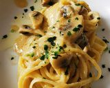 Foto del paso 4 de la receta Espaguetis con Champiñones a la crema