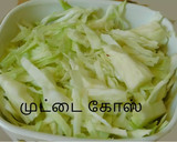 முட்டைகோஸ் சாதம் (Muttaikosh satham recipe in tamil) ரெசிபி ஸ்டேப் 1 புகைப்படம்