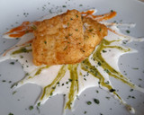 Foto del paso 1 de la receta: Suprema de merluza frita en lecho de crema de pimientos