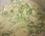 A picture of step 1 of Spinach chilla.