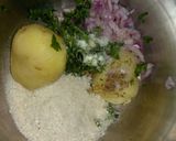 A picture of step 1 of Phool Makhana balls.