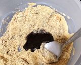 A picture of step 2 of Chocolate Fudge Delight/no sugar/no butter/no baking.