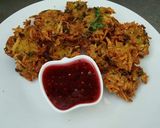 A picture of step 4 of Lachha Pakora/Potato Fritters.