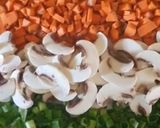 A picture of step 2 of Volcano rice with pepper sauce.