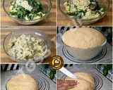 A picture of step 4 of No Egg No Maida Pure Veg Cheesy Garlic Bun And Swirl From Scratch Two Design One Dough.