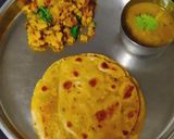 A picture of step 3 of Masala bhakari (Bran flour).