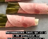 Une image de l'étape 8 de Poireaux béchamel entourés de jambon.