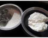A picture of step 1 of Rooh Afza Lassi.