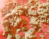 A picture of step 2 of Shredded meat souce with rice/beans.