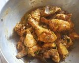 A picture of step 3 of Chicken Korma.