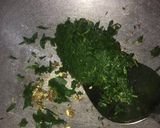 A picture of step 1 of Methi corn aloo.