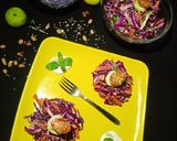 A picture of step 1 of Purple Cabage Salad.