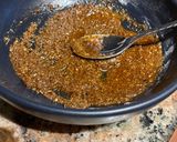 A picture of step 2 of Sirloin beef rub.