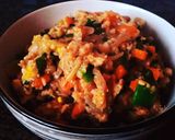A picture of step 4 of Masala oats.