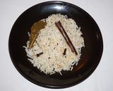 A picture of step 2 of Jeera rice.