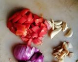 A picture of step 1 of Matar paneer.
