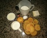 Foto del paso 1 de la receta: Tarta de durazno con crema!