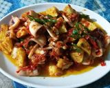 Foto langkah ke 8 dari resep Cumi balado mix kentang 🐙.