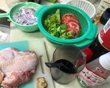 A picture of step 1 of Ginger soy sauce chicken with honey.