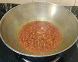 A picture of step 4 of Matar Ghugni with Paratha..