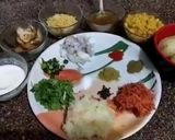 A picture of step 1 of Aloo tikki chat.