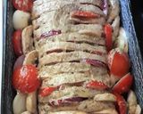 Tűzdelt karaj zöldfűszeres, joghurtos burgonyával recept fázis 3 fotója