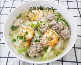 Hình bước làm 3 của món Mì Chũ nấu tôm thịt