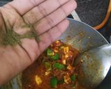 A picture of step 7 of Kadhai paneer.