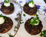 Foto del paso 4 de la receta: Hongos negros o Hongos portobello rellenos con morcilla 😀