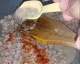 A picture of step 2 of Qeema samosay.