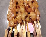 A picture of step 1 of Chicken BBQ Skewers.