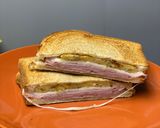 A picture of step 4 of Proper School Lunch Pepperoni Ham and Cheese Sandwich.