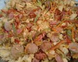 Foto del paso 8 de la receta: Arroz con pollo, salchicha ranchera y longaniza