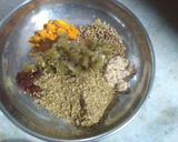 A picture of step 2 of Long beans (chawli) sabji.