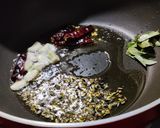 A picture of step 3 of Bhindi kadi and chawal.