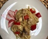 Foto langkah ke 6 dari resep Black Pepper Chicken Fettucine (Fettucini Ayam Lada Hitam) ala Alysha.