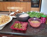 A picture of step 1 of Eggplant and Potato Fatteh.