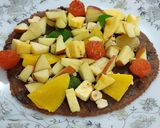 A picture of step 6 of Chocolate paratha pizza.
